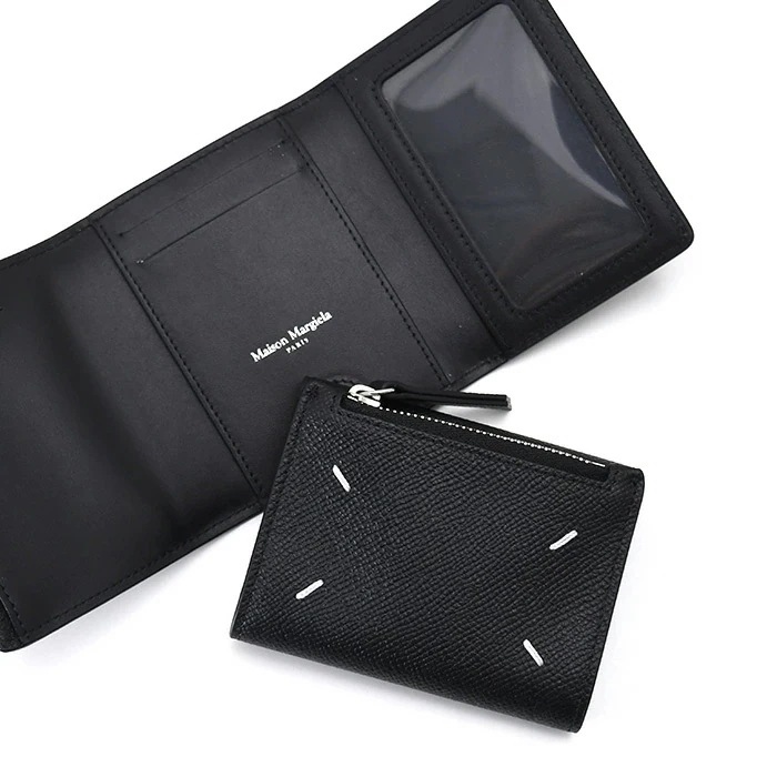 財布 レザー 三つ折り ウォレット SA2UI0018 P4745 メンズ ユニセックス ブラック 黒 牛革 ギフト プレゼント 男性向け