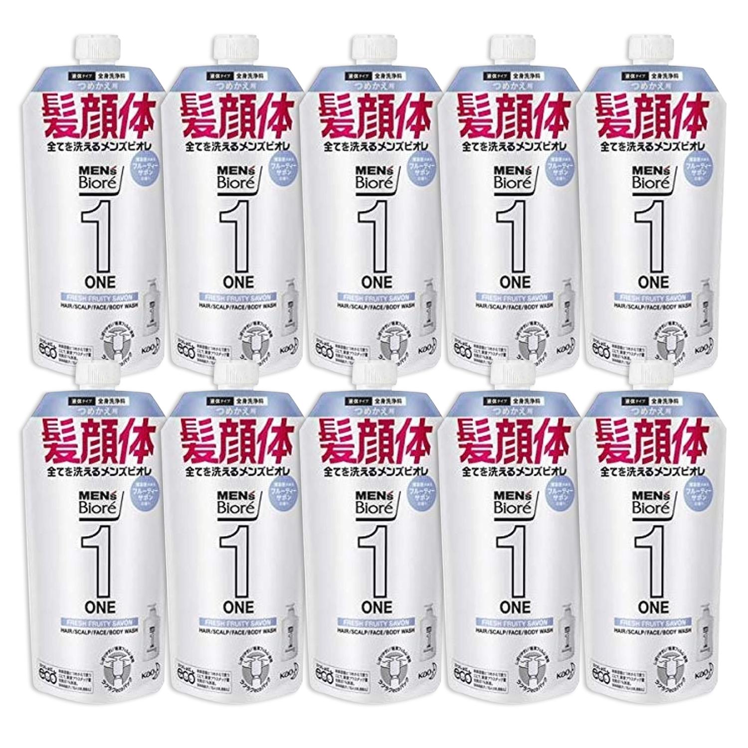 10個セット 花王 メンズビオレ ONE オールインワン全身洗浄料 つめかえ用