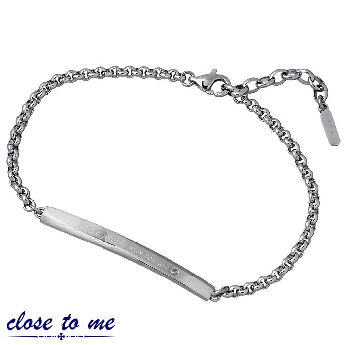 クロストゥーミー close to me ステンレス ブレスレット ダイヤモンド 金属アレルギー対応