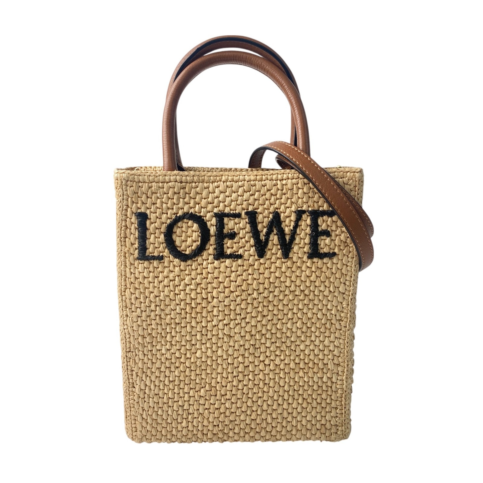ロエベ LOEWE レディース スタンダード A5 トートバッグ ミニ ショルダーバッグ ラフィア 斜めがけ クロスボディ 71,390円