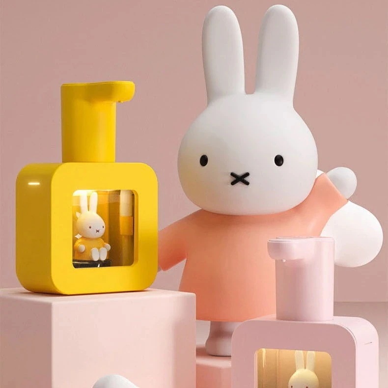 ソープディスペンサー 自動 センサー式 液体 泡 自動 【2023新品発売！！】ミッフィー 自動 IPX5防水ミッフィー自動ハンドソープディスペンサーソープディスペンサー 液体石鹸 充電式