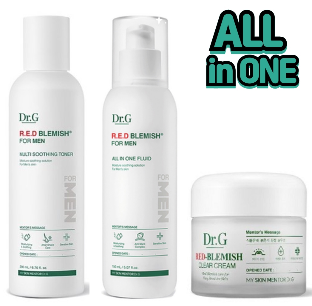 レッドブレミッシュフォーメンオールインワン3種(トナー+エッセンス+クリーム)