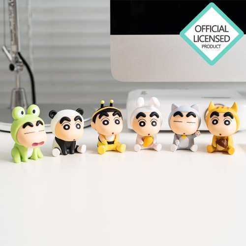 クレヨンしんちゃん フィギュア アニマル 2弾 6種セット フィギュア かわいい 韓国