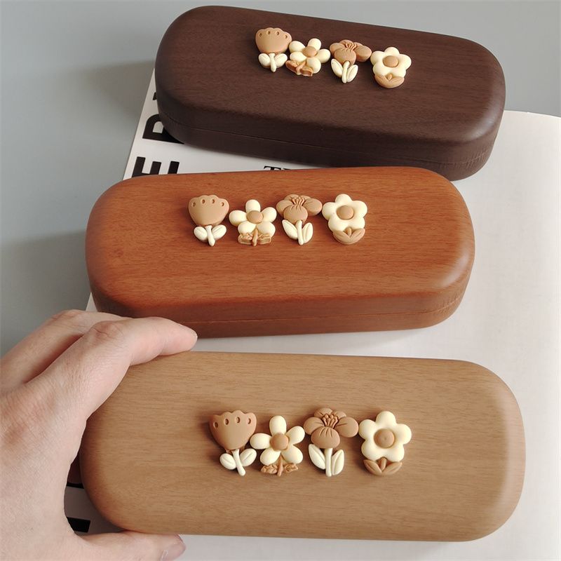 木目を模したレトロなメガネケース風メガネケースレトロ風メガネケースプレゼント用商品韓国でよく売れている商品