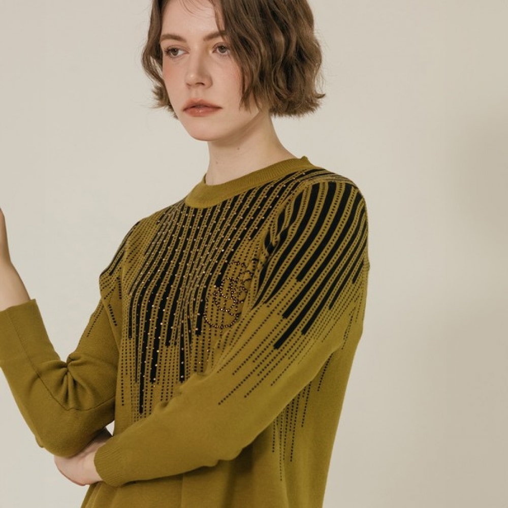 (マックスカルティッジョ) ロージーキュービックラインロングニット