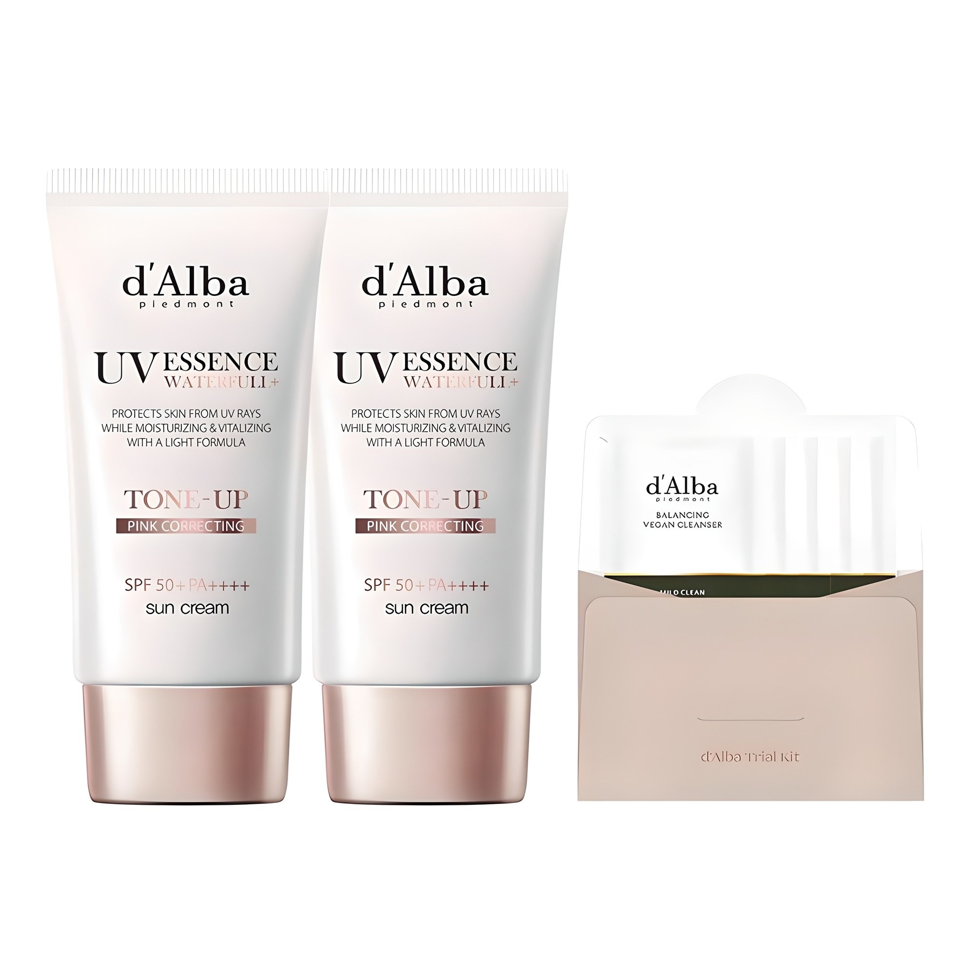 ダルバウォーターフルトーンアップサンクリームSPF50 + PA ++++ 50ml x 2p +バランスビーガンジェルクレンザー15mlセット1個