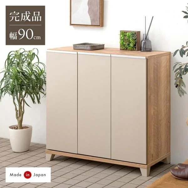 下駄箱 おしゃれ 靴箱 国産 大容量 シューズボックス 収納 北欧 玄関収納 スリム 幅90 消臭 脱臭 木製 日本製 完成品 超大型商品【超大型】【時間指定NG】