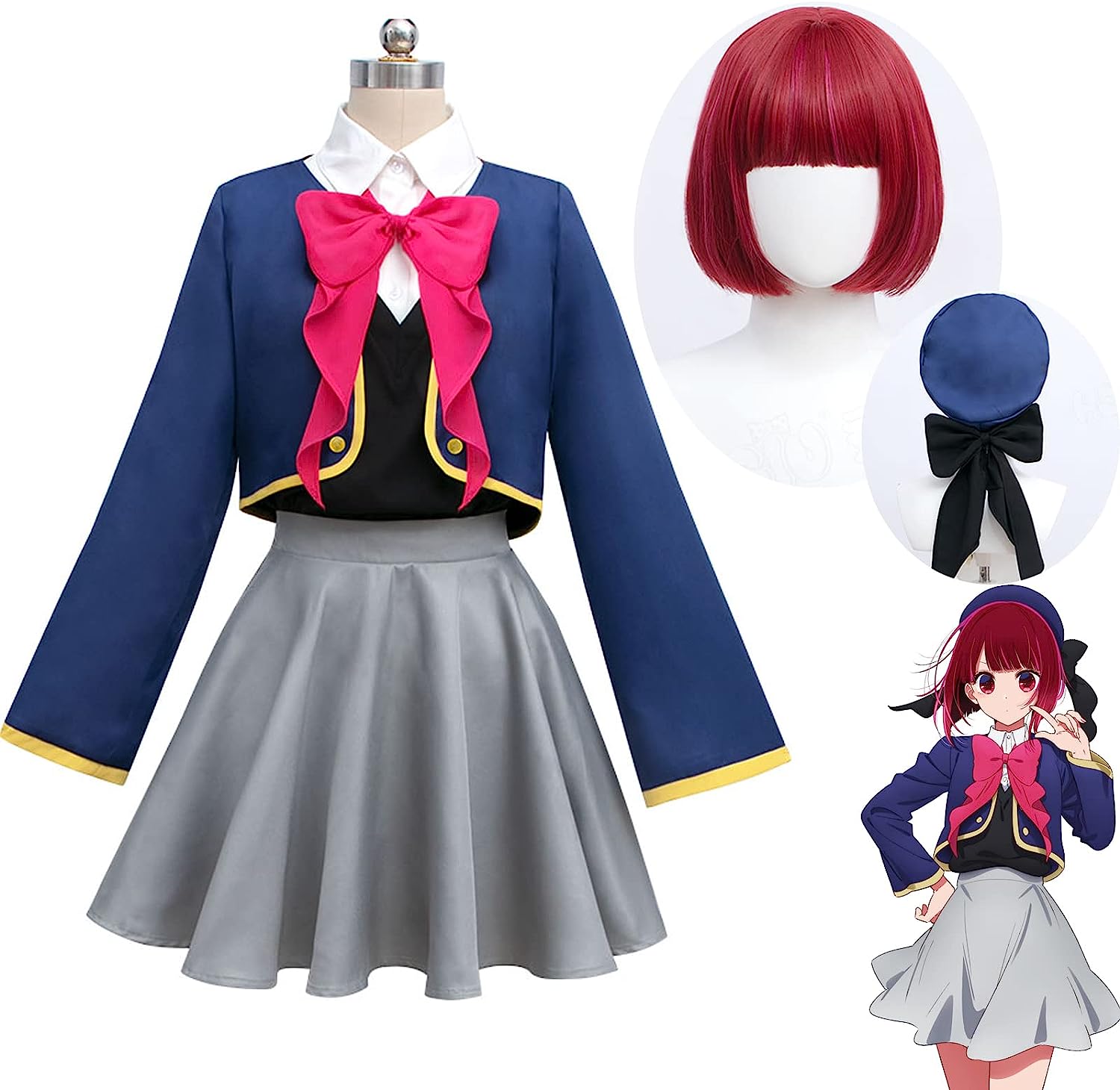 コスプレ衣有馬かなウィッグ付き帽子付き推しの子パーティー変演出服祝贈り物クリスマスパーティー文化祭 6,317円