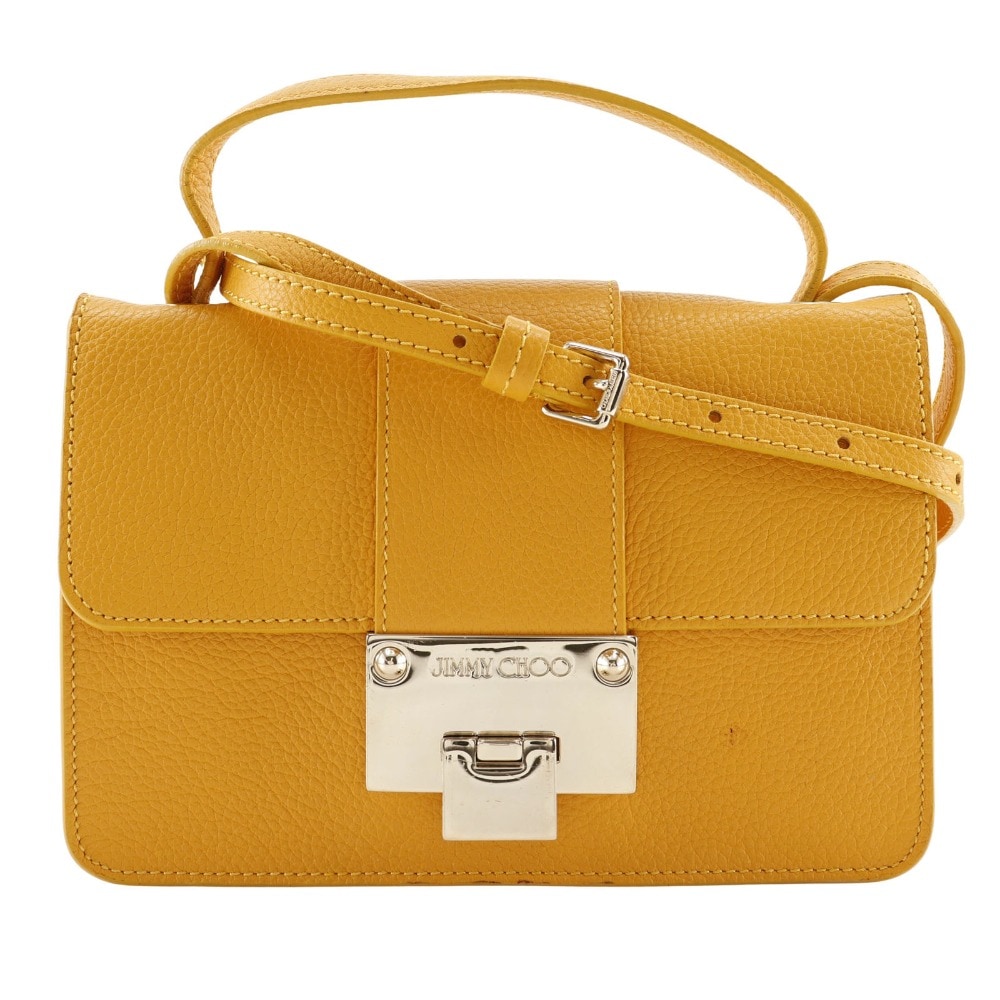 2WAYミニショルダー ハンドバッグ カーフ 黄 レディース 中古品