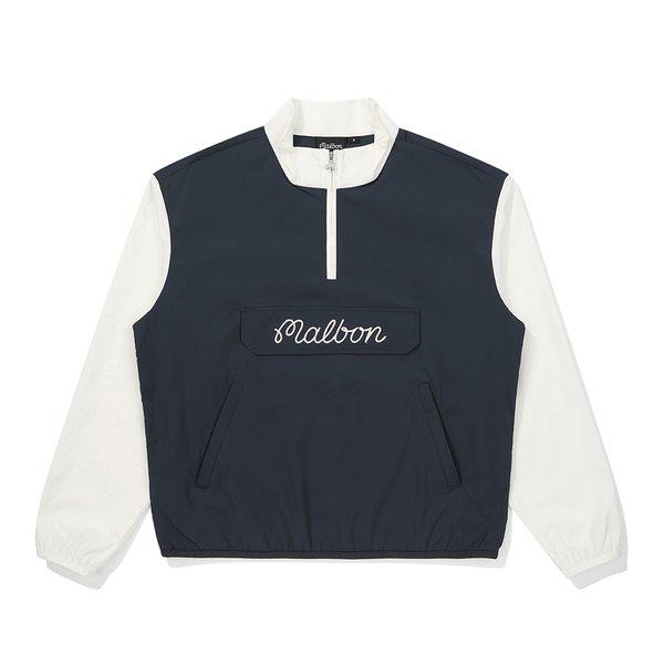 [マルボン公式] 女性カラーブロッククォータージップアノラック NAVY (WOMAN)