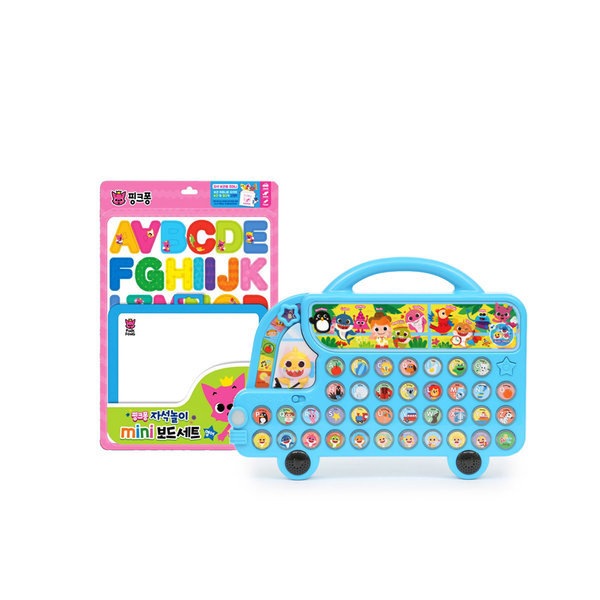 ピンクポン サウンドブック アルファベットバスとアルファベットマグネット遊び ミニボードセット