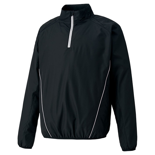 ゼット 野球ウエア 裏起毛ハーフジップジャンパー ブラック M BOV337 1900