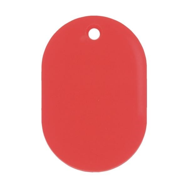 （まとめ） 日本緑十字社 小判札（無地札） 赤4530mm スチロール樹脂 200014 1枚 50セット