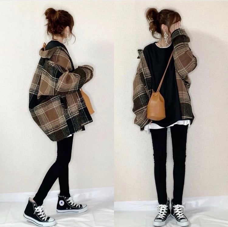 【韓国の人気爆発】 チェック柄 長袖 切り替え シングルブレスト カーディガン