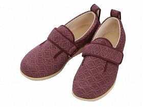 徳武産業 あゆみシューズ 介護靴 施設用 ダブルマジックII 雅（みやび） 9E あずき 両足Sサイズ 7022