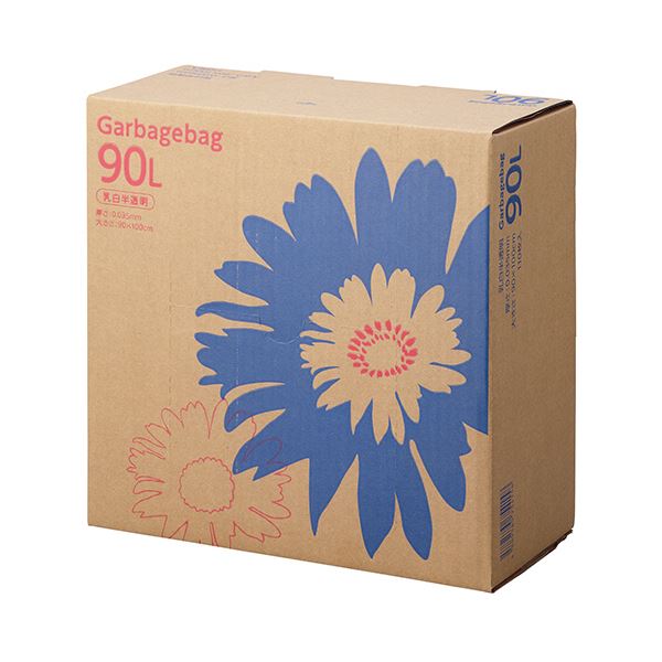 TANOSEE ゴミ袋 コンパクト乳白半透明 90L BOXタイプ 1セット（330枚：110枚3箱）