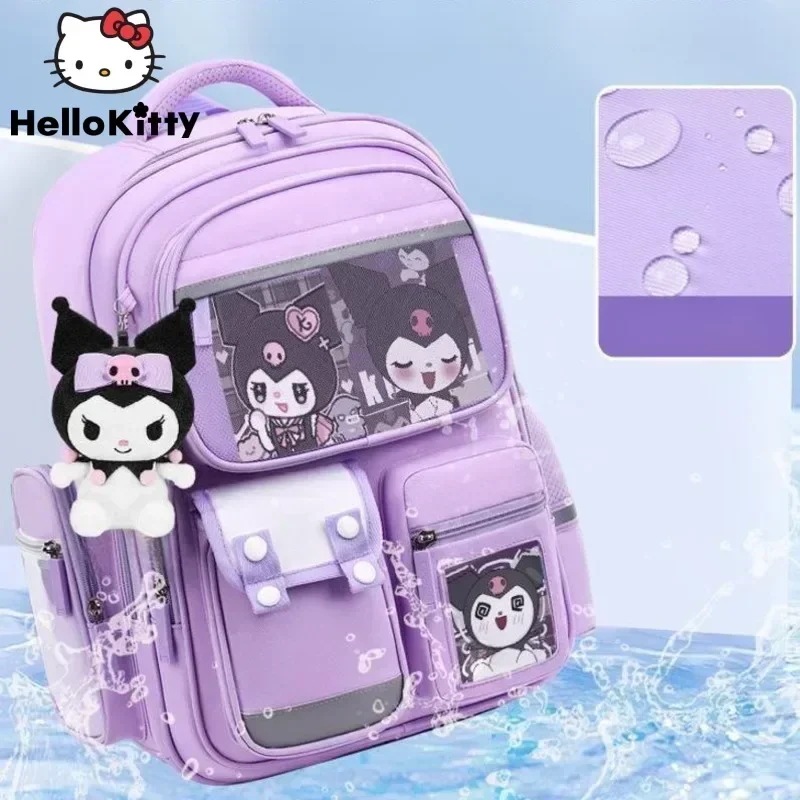 Sanrio Kuromi-女の子用バックパック,大容量ショルダーバッグ,軽量,キュート,超軽量,子供向けファッション,学生向け,ラグジュアリー - 1524