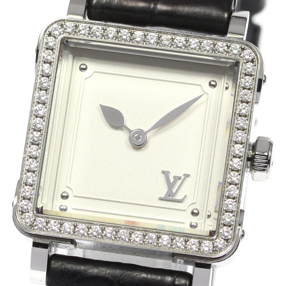 ルイヴィトン LOUIS VUITTON Q32M1 アンプリーズPM ダイヤベゼル クォーツ レディース _717554【中古】