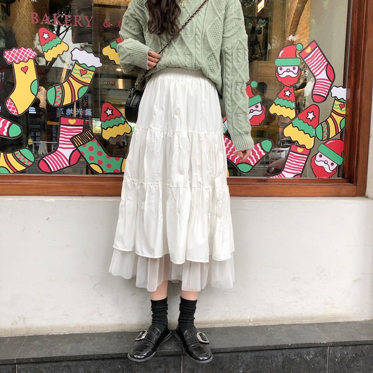 ティアードスカート スカート ボトムス フレアスカート ロング ロング丈 フレア Aライン チュール シフォン フリル ハイウエスト かわいい 大人可愛い きれいめ シンプル カジュアル 大人 上品