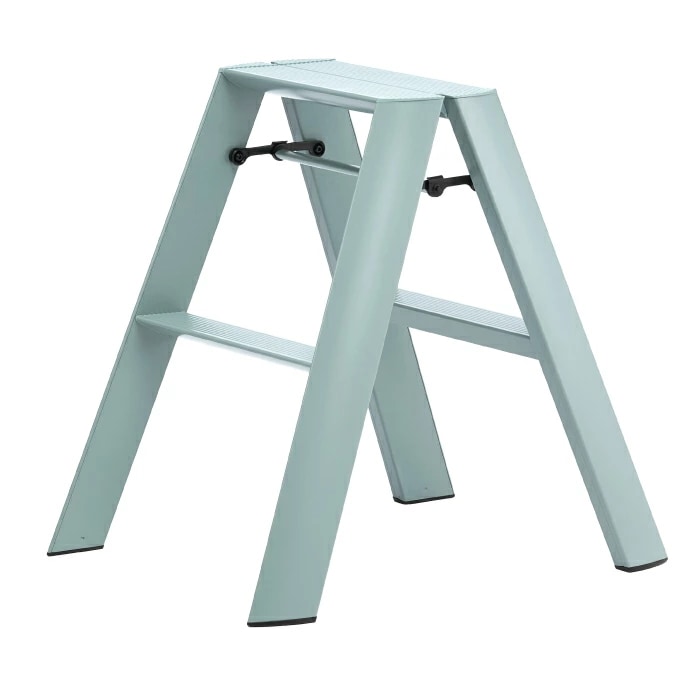 ルカーノ 脚立 踏み台 ステップ台 折りたたみ 2段 折り畳み チェア スツール 自立 おしゃれ アルミ 腰掛け 昇降 飾り棚 カラフル インテリア 安全 便利 リビング キッチン 手洗い 洗車