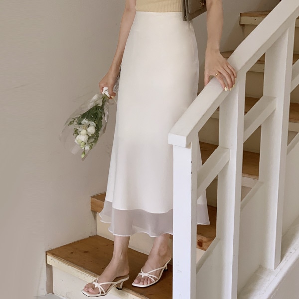 シフォンロングスカート sk6473