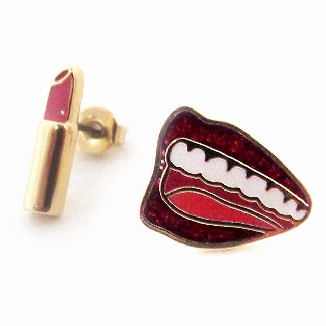 コーチ ピアス COACHTom Wesselmann コラボ アウトレット リップ アンド リップスティック スタッド ピアス CL232 GDRD