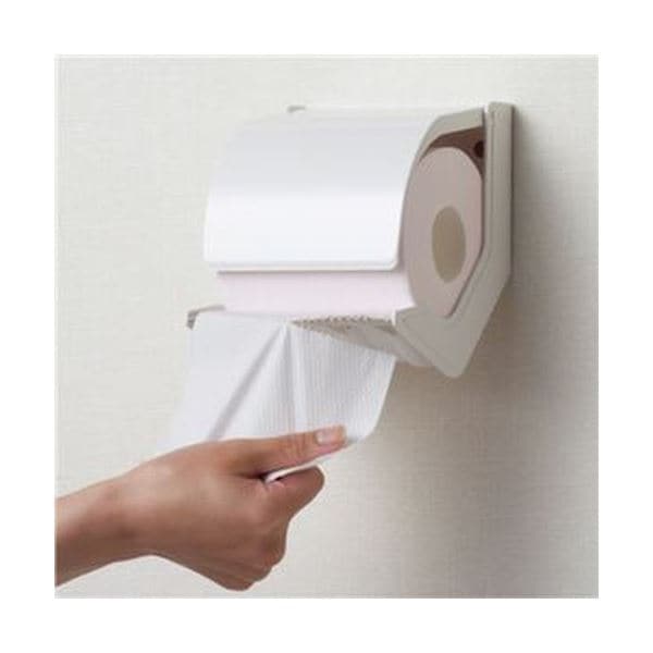 （まとめ）シマブン トイレットペーパーホルダーおくだけ 標準タイプ オフホワイト OT-946-500-7 1個5セット