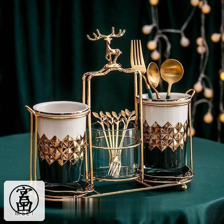 日用雑貨 カトラリー キッチン雑貨 キッチン用品 フォーク スプーン 箸 カトラリー入れ 円柱 トレーつき 高見え69