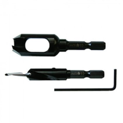 スターエム ハイス六角軸皿取錐(下穴錐タイプ)＆埋木錐セット 3.5×10×10 58X-S3510