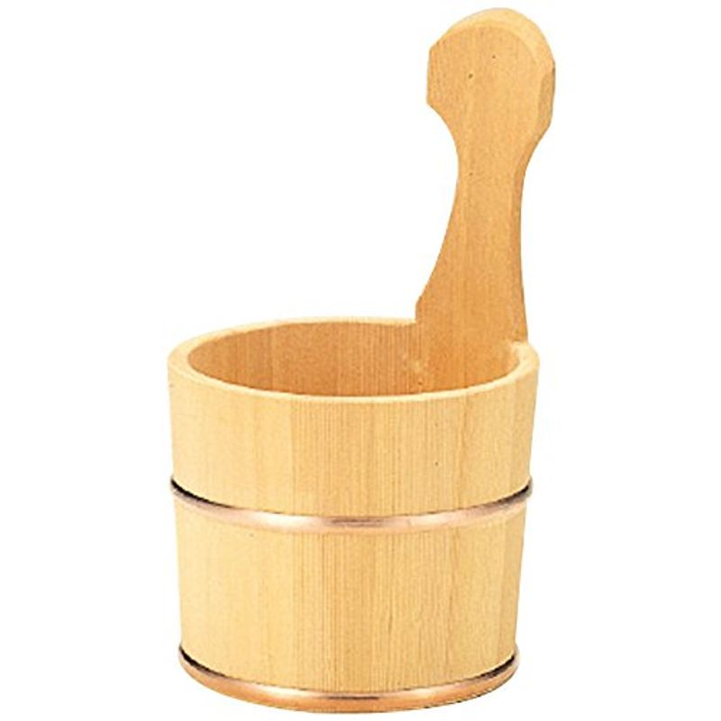 Yamasita craft 新品未使用 日本製 高級 銅タガ 椹片手湯桶