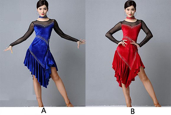 「エレガント ラテンダンス専用」ダンス ドレス 優雅 演出服競技用 ワルツドレス 高級感 エレガント 6,789円