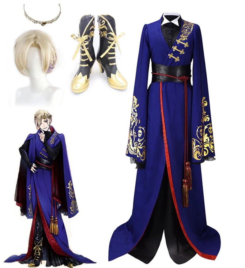 ウィッグ付きセット ツイステッドワンダーランド ヴィル シェーンハイト 寮服 ポムフィオーレ寮 コスプレ衣装 靴追加可