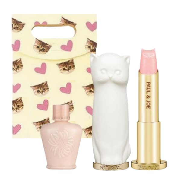 【Gift SET】 White My Cat リップバーム（+ケース+プライマー10ml+ギフトショッパー）paul & joeリップ ポール&ジョー リップ