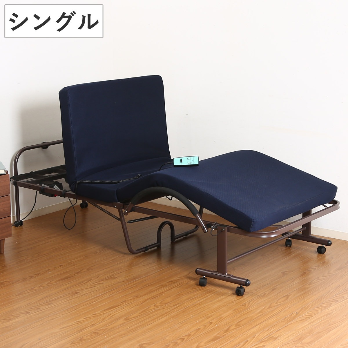 電動ベッド シングル 高床 折りたたみ ベッド マットレス 電動 リクライニング リクライニングベッド 折りたたみベッド ベット 折り畳み シングルベッド 折り畳みベッド