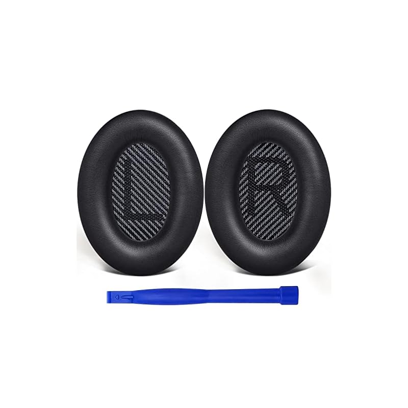 SoloWIT イヤーパッド イヤークッション 交換用 Bose QuietComfort 35 & 35ii(QC35 & QC35ii)に対応 ヘッドフォンに適用 ヘッドホンパッド 遮音 ソフトレ