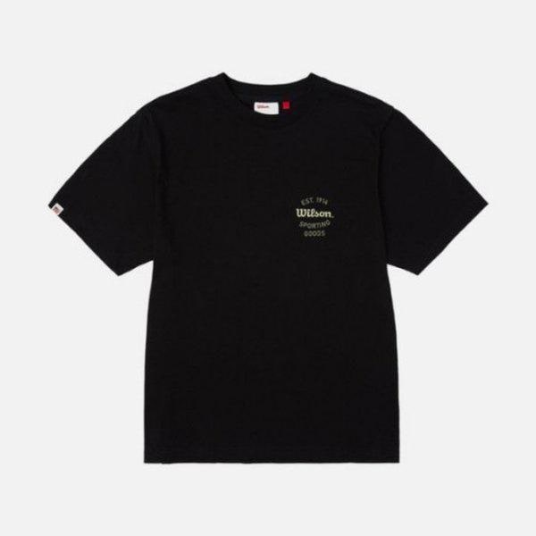 半袖Tシャツ VQA W243001LTS84-BLK 男性用チームスポーツ グラフィック半袖Tシャツ