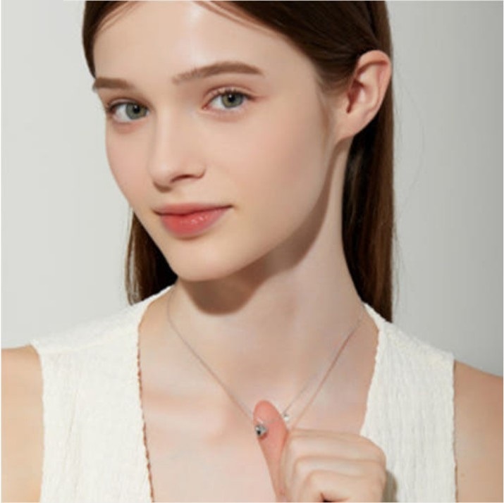 シルバーハートネックレス SC24A12E