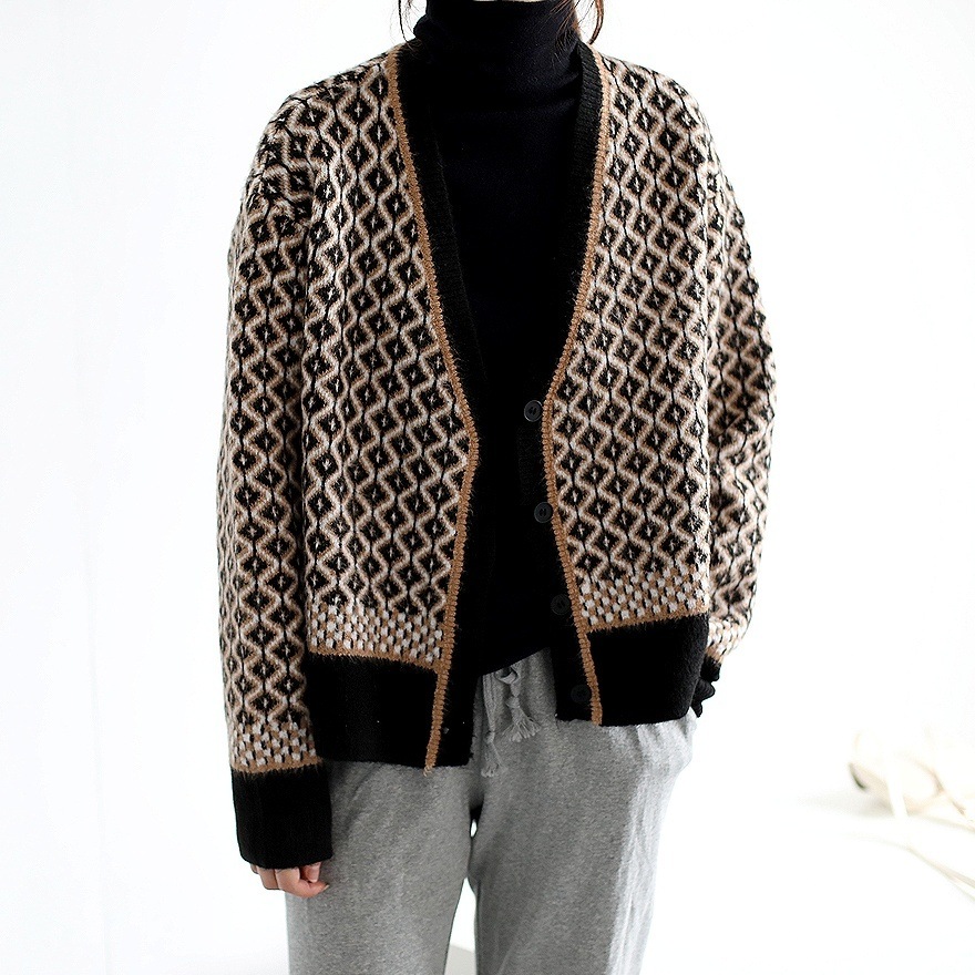 2色 アウター カーディガン レディース 秋冬 かわいい 暖かい ショート丈 長袖 萌袖 ノーカラー 襟なし 前開き 伸縮性 色展開 黒 ブラック キャメル サイズ フリーサイズ ゆったり ゆる ワン