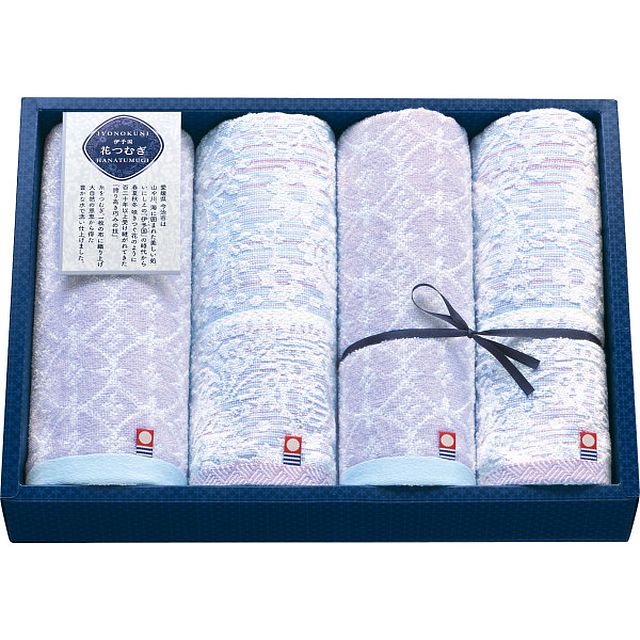 伊予国 花つむぎ フェイスタオル4枚セット 5,005円