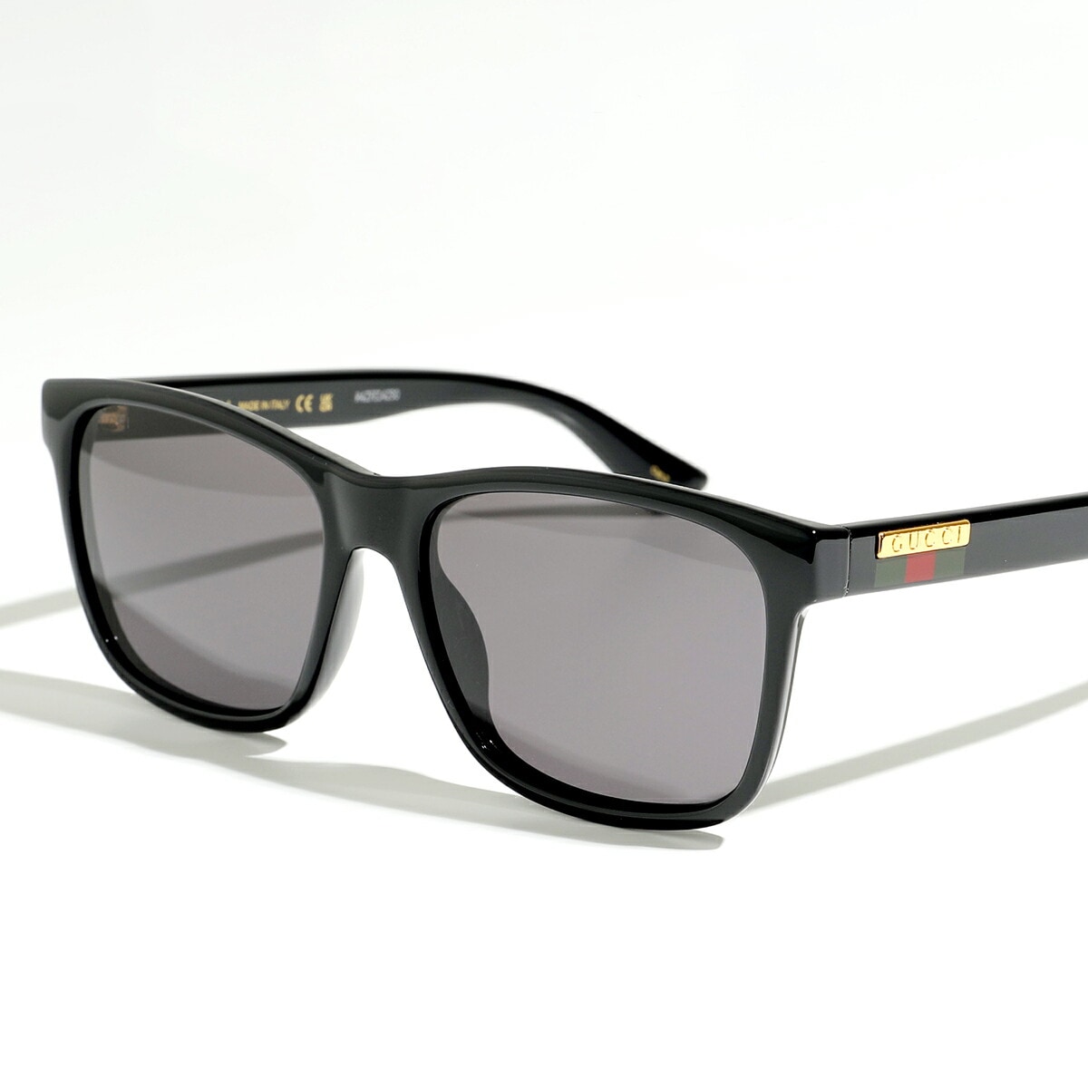 GUCCI グッチ サングラス GG0746S レディース スクエア型 めがね 眼鏡 ロゴ アイウェア シェリーライン 001/BLACK-BLACK-GREY