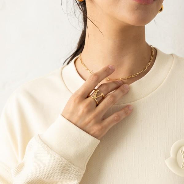 指輪 リング Vロゴ ゴールド レディース 3W2J0E22MET CS4