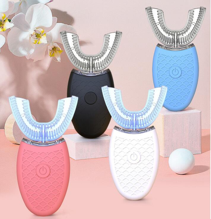 【10点セット】歯ブラシ 電動歯ブラシ 音波式歯ブラシ 充電式 全自動 大人用 U字型 防水 シリコンブレース 軽量379