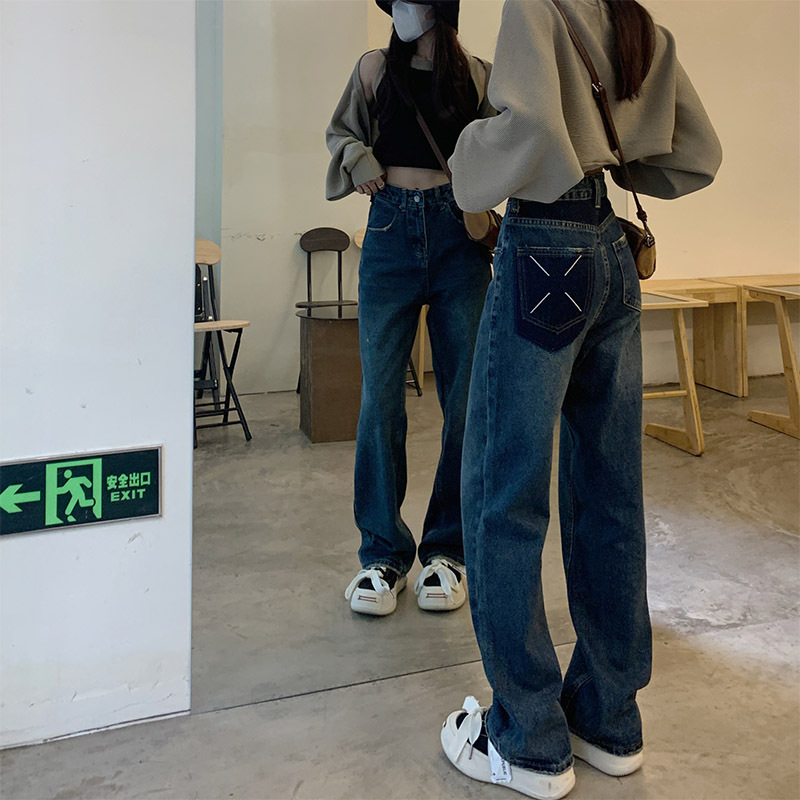 ボトムス レディース ワイドパンツ デニムパンツ XS S M L XL 韓国 ロング ロング丈 ワイド デニム かわいい 大人可愛い シンプル カジュアル 大人 おしゃれ お洒落 かっこいい レトロ