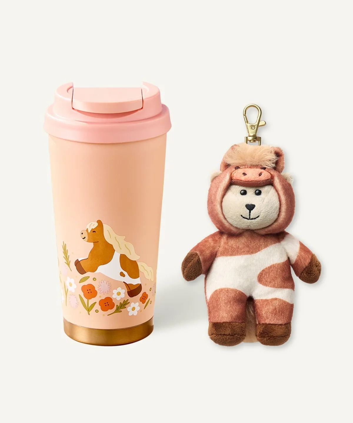 SS ポニー＆フラワー エルマ タンブラー 473ml＋ベビーポニー ベアリスタ キーチェーン