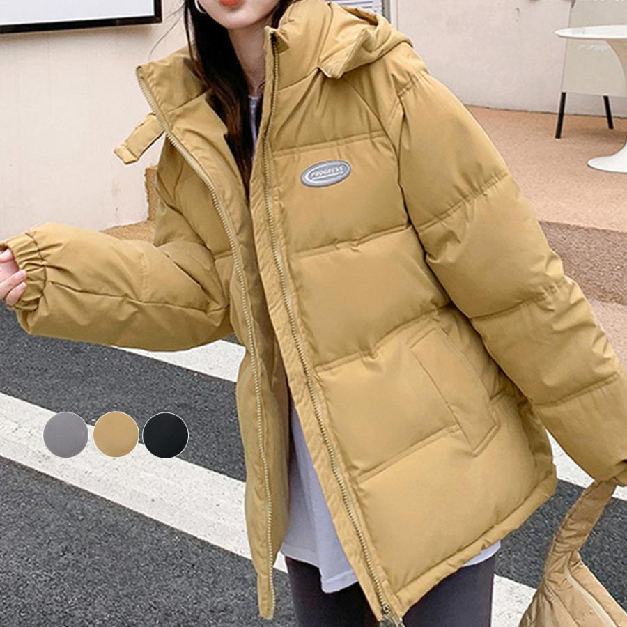 中綿コート エコダウンジャケットフード付き ブルゾン アウター 冬 コート ダウン レディース