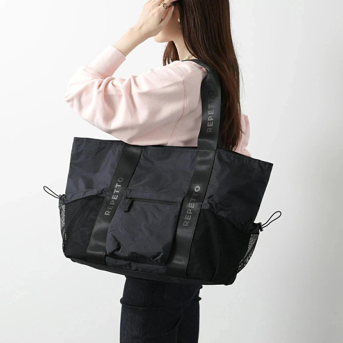 repetto レペット トートバッグ Pirouette Bag ピルエット B0382N レディース ダンスバッグ ロゴ 鞄 410/Noir