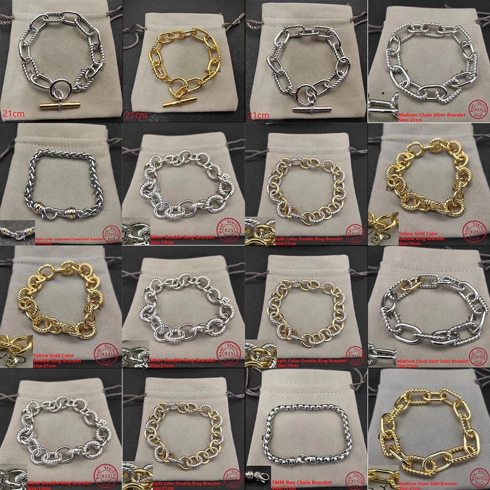 925シルバーの日曜大工のブレスレット,日常のパーティースタイル,高品質 - 36