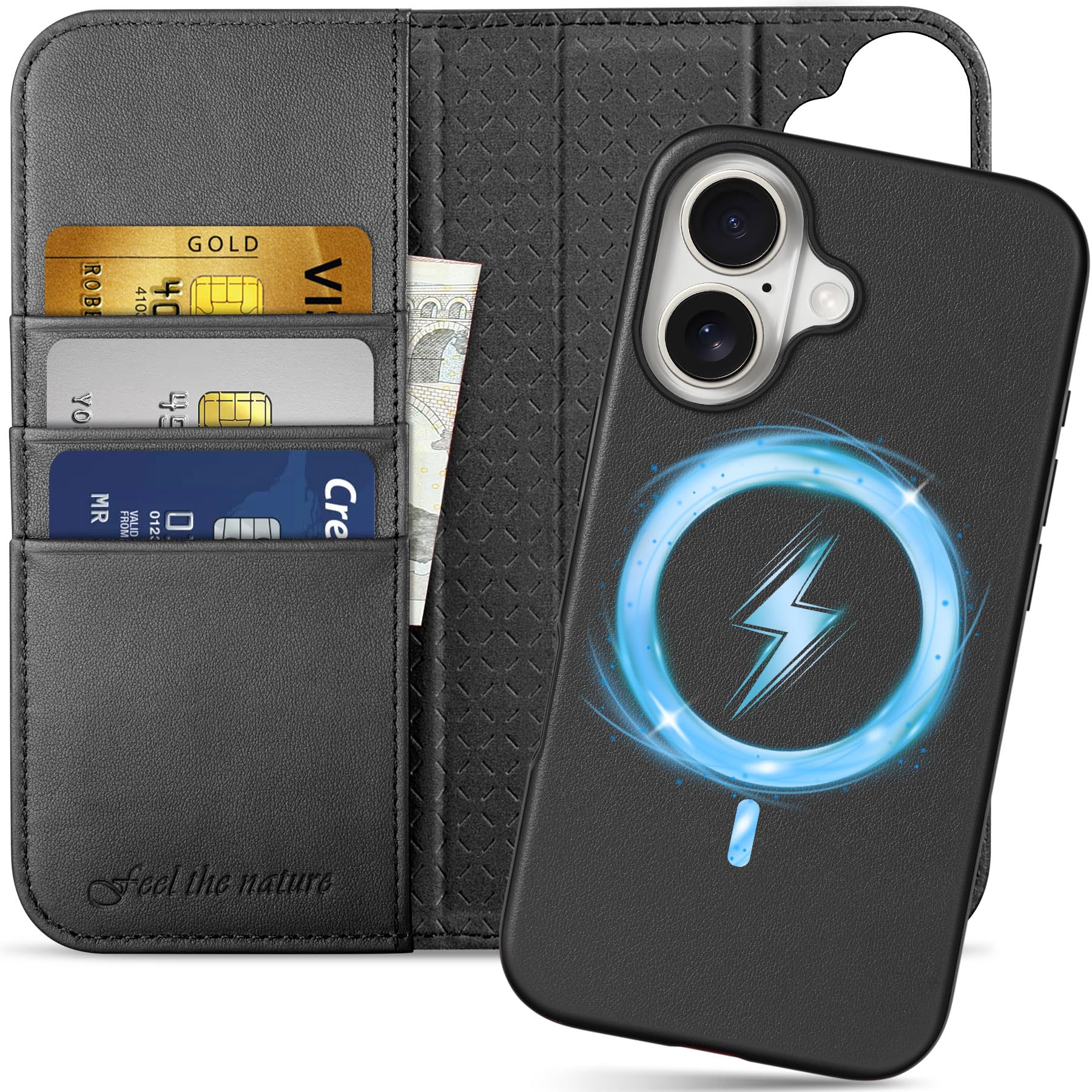 SHIELDON iPhone 16 対応手帳型ケース 2in1分離式 本革 取り外し自由 あいふぉん 16 携帯カバー 衝撃吸収 カード収納 横置きスタンド機能 マグネット内蔵 [RFIDブロッキン 4,725円