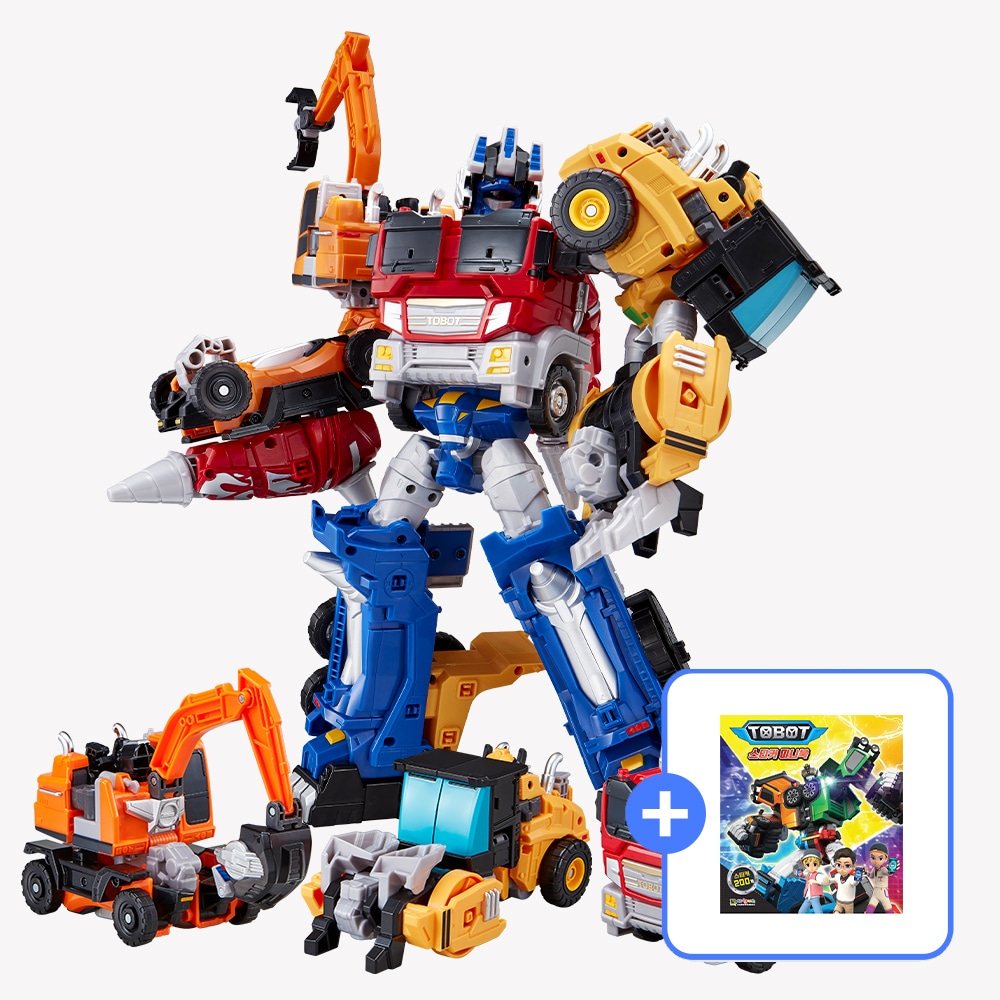 [4月29日出荷]トボットヘビーメタル（Big/3段個別変身合体）+トボットステッカーブック贈呈