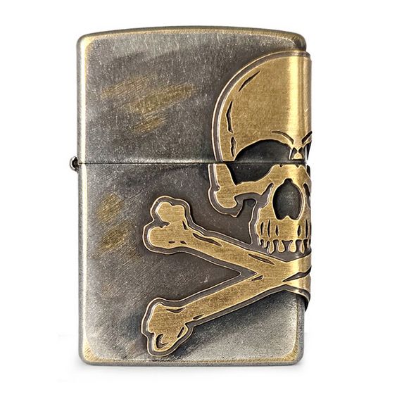 2AB-SKULL スカル ドクロ 骸骨 アンティーク オイルライター